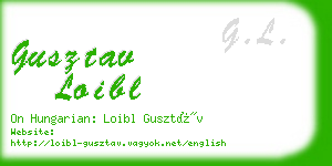 gusztav loibl business card